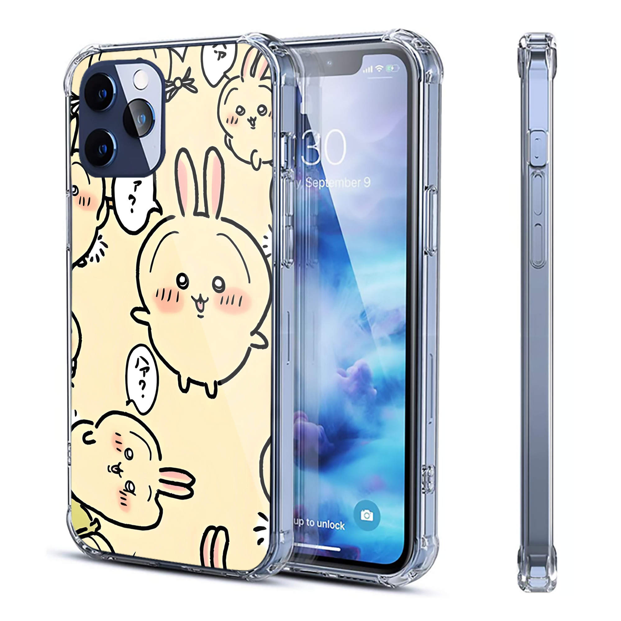 （画像用） ちいかわ Chii-kawa 【iPhone 12シリーズ対応】透明スマホケース（クリアソフトケース）